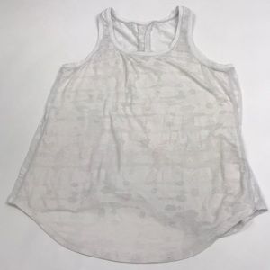 White lululemon racer back tank. Flowy!